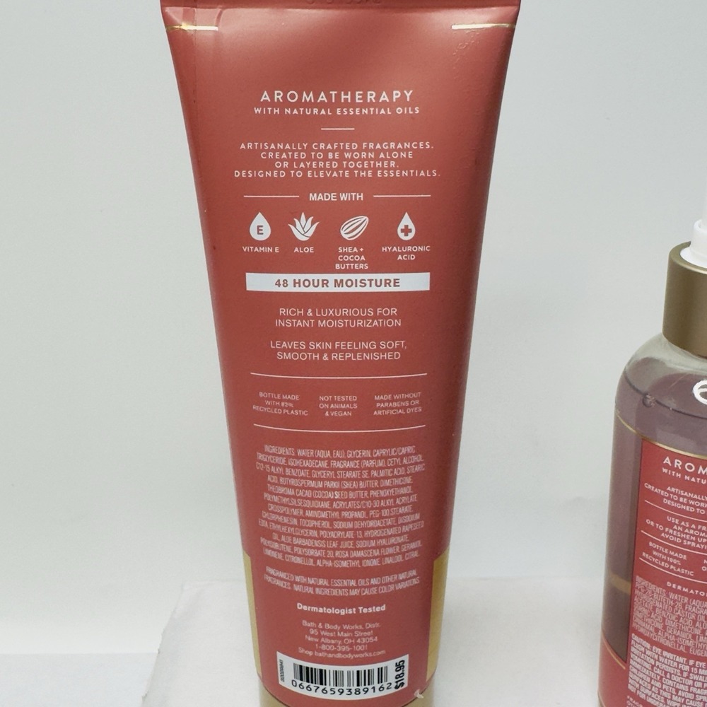 Bath & Body Works Heirloom Rose Aromatherapy Body Cream & Essential Oil Mist - Picture 5 of 12